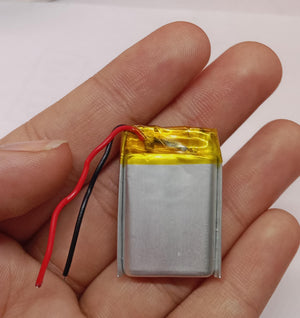 Rectangular 400mAh Li-Ion Battery with wires ideal for Bluetooth headsets in Pakistan