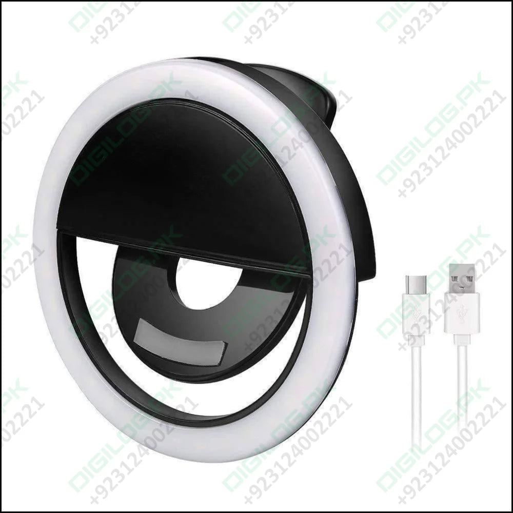 30 Led Selfie Ring Light Usb Rechargeable Clip On Cell