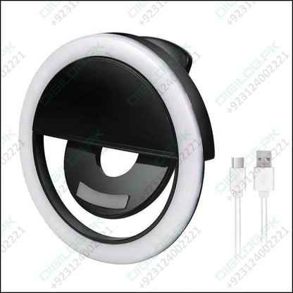 30 Led Selfie Ring Light Usb Rechargeable Clip On Cell Phone Camera Light 