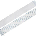 30cm 20 Pin 1mm Pitch Ffc Cable Flat Flex Ribbon Cable (LCD Display & Eve Series) FFC20-150-TB - two identical white flat flexible ribbon cables with blue reinforced ends laid horizontally.