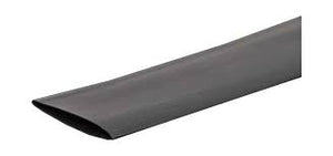 30mm Heat Shrink Cable Sleeve 1 meter - a length of black, flattened tubular plastic heat shrink material shown at an angle.