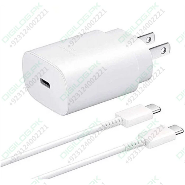 Samsung 25w Type c Fast Charger With To Cable - High Quality