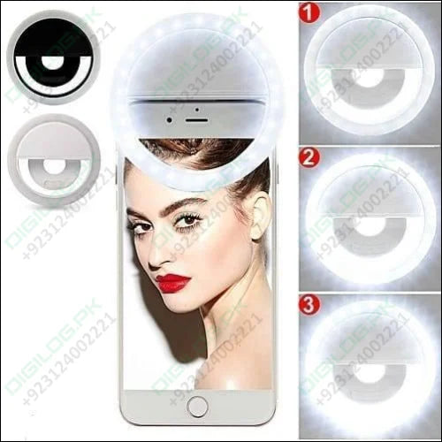 30 Led Selfie Ring Light Usb Rechargeable Clip On Cell