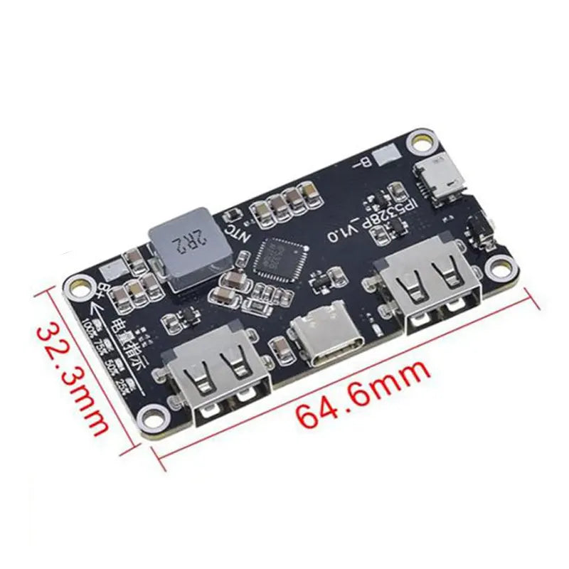 IP5328P 18W Fast Charging Power Bank Module Dual USB Type-C