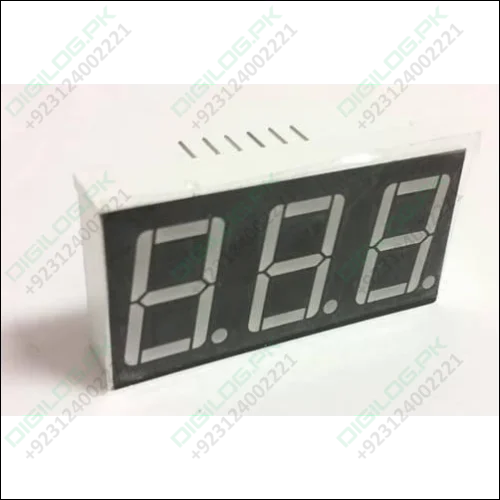 3 Digit 7 Segment Common Anode Red Color Display