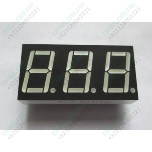 3 Digit 7 Segment Common Anode Red Color Display