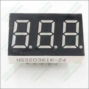 3 Digit Common Cathode 7 Segment Led Display