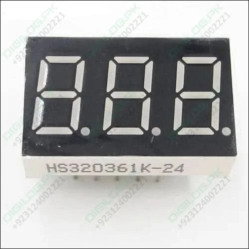 3 Digit Common Cathode 7 Segment Led Display