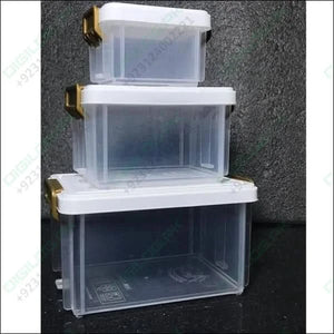 3 Pcs Stackable Smart Storage Containers Boxes