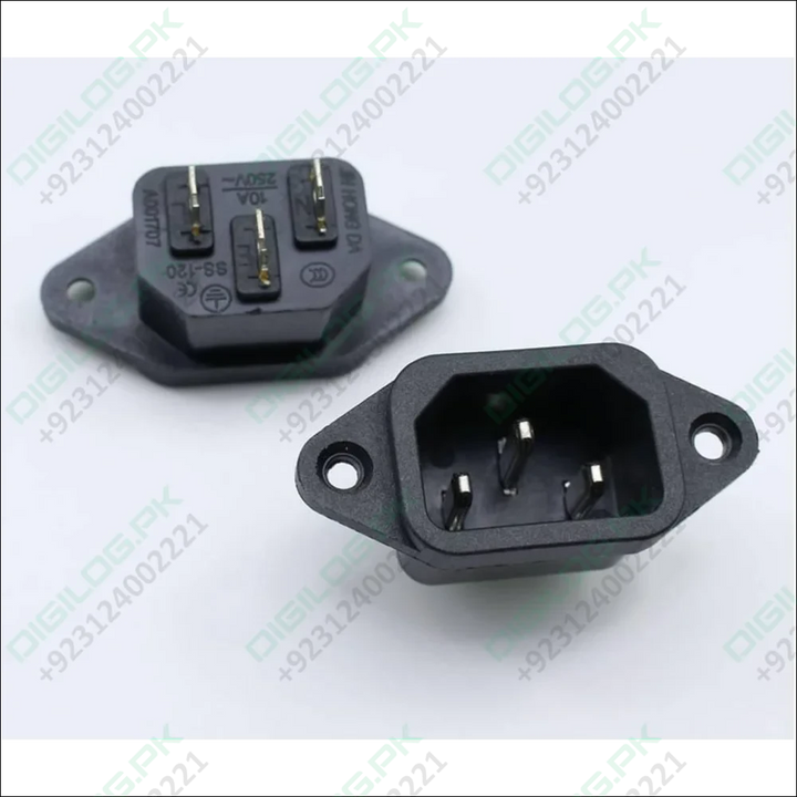 3 Pin Male Power Socket (Computer Power Socket) - Digilog.pk