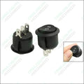 3 Position On/off/on Round Rocker Switch Circular Black