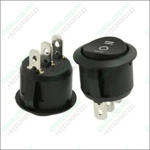 3 Position On/off/on Round Rocker Switch Circular Black