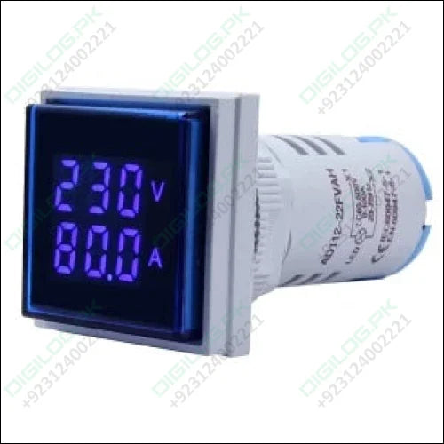 Multi colour square panel indicator voltage meter current meter with indicator signal lamp AD16-22FVA