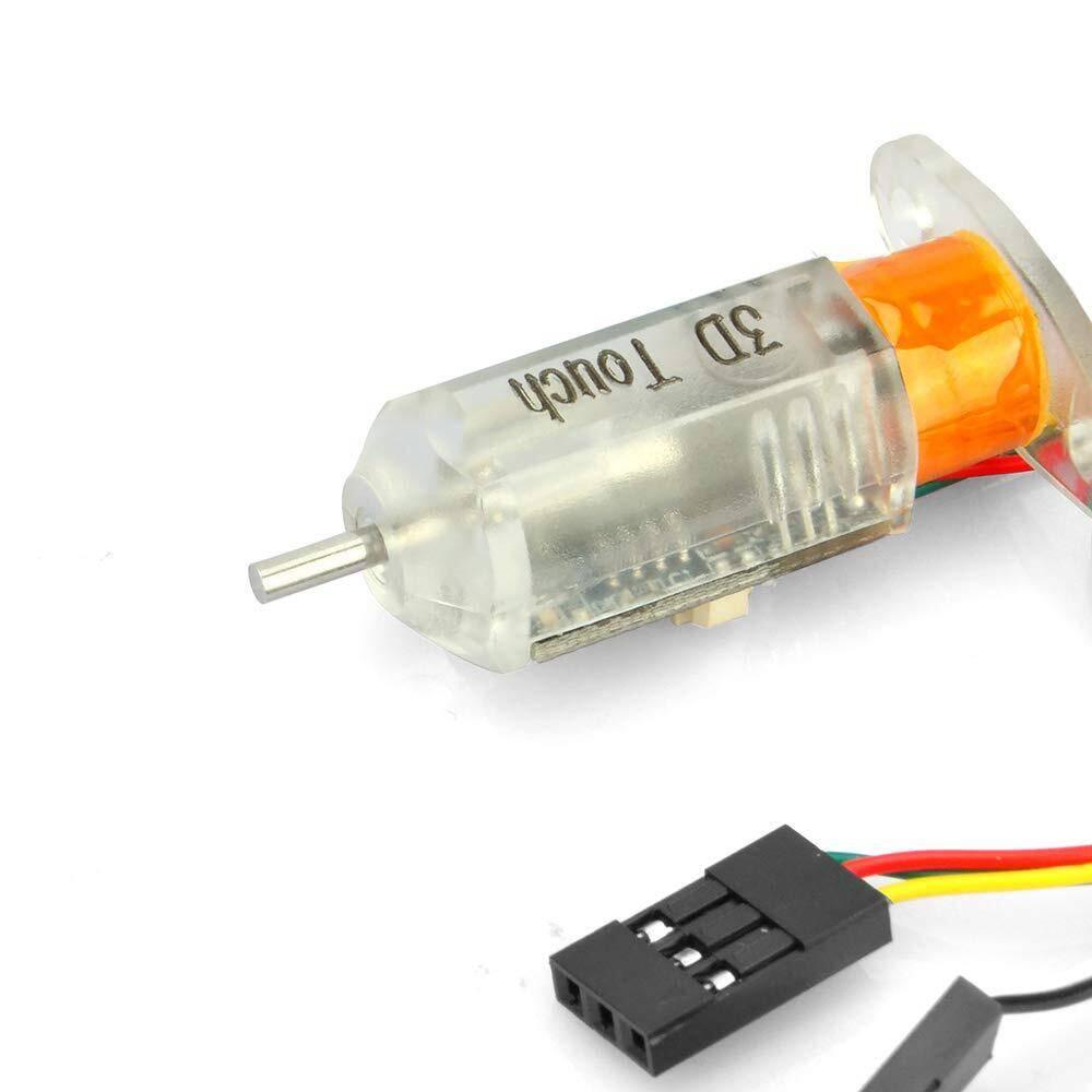 3d Touch Auto Bed Leveling Sensor For Ender 3 V2, Ender 3 Pro, Ender 3 Series, Ender 5 Pro, Ender 5 Plus, CR10 Series And Other 3d Printers - a clear plastic housing with a metal probe and a black three-pin connector with red, yellow, and black wires.