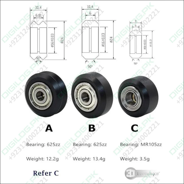 3DINNOVATIONS Openbuilds POM Plastic Wheel 