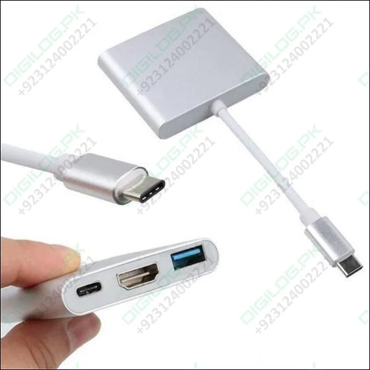 3in1 Multiport Type-c Usb To Hdmi Adapter 3.0 Charging Port