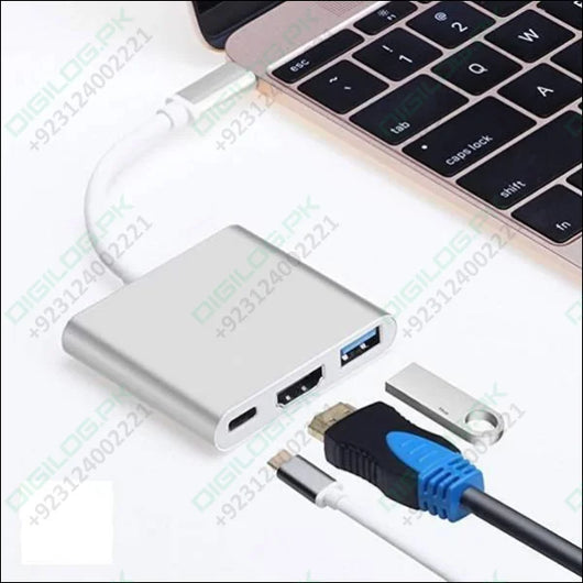 3in1 Multiport Type-c Usb To Hdmi Adapter 3.0 Charging Port