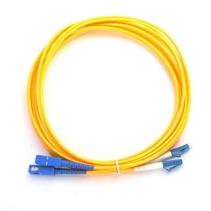 3m Lc-sc Duplex Single Mode Fiber Optical Optic Patch Cord Jumper Cable Lc To Sc - coiled in a circle with blue LC and SC connectors on both ends.