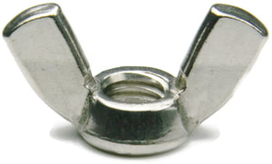3mm Thread Stainless Steel Wing Nut - a close-up of a silver-colored metal fastener with two flat, wing-shaped grips and a threaded central hole.