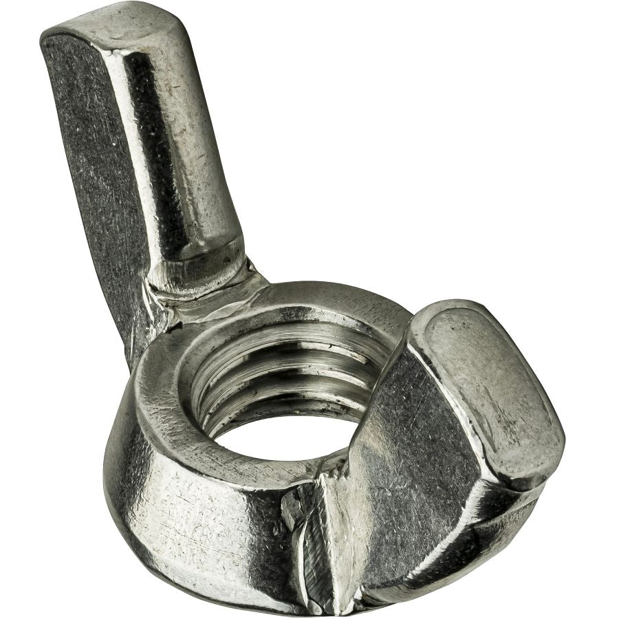 3mm Thread Stainless Steel Wing Nut - a shiny silver-colored metal fastener featuring two protruding wings and a central threaded hole.