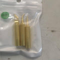 3pcs Soldering Iron Tips For Temperature Adjust Electric Soldering Iron - shown in a clear plastic storage bag with three gold-colored metal tips.