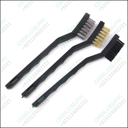 3pcs Wire Brush Stainless Steel Nylon Brass Brushes