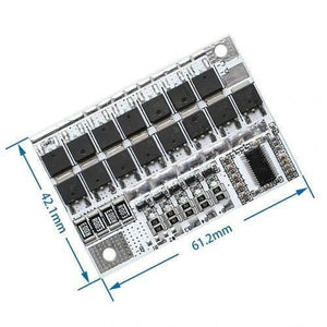 3s/4s/5s BMS 12V 16.8V 18V 3.2V 100A BMS For LiFePO4 Lithium Iron Phosphate Lithium Battery Protection Circuit Board Li-polymer Balance Charging - a rectangular white PCB with MOSFETs, resistors, and dimension labels in blue text.