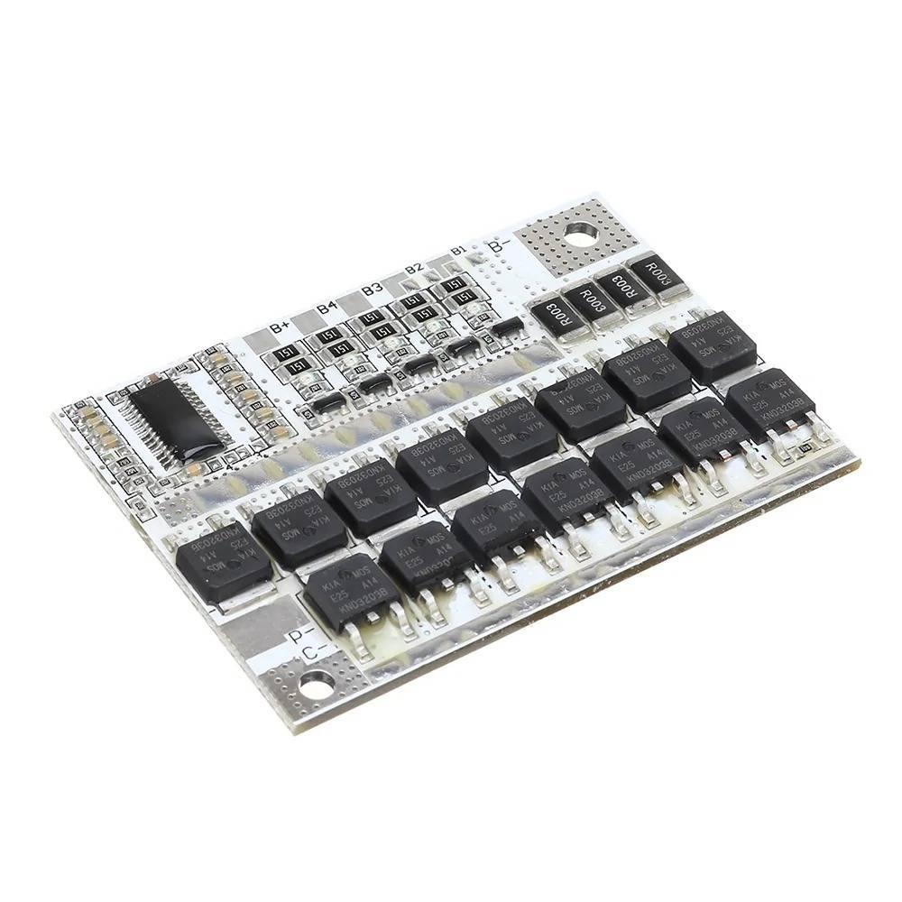 3s/4s/5s BMS 12V 16.8V 18V 3.2V 100A BMS For LiFePO4 Lithium Iron Phosphate Lithium Battery Protection Circuit Board Li-polymer Balance Charging - a green rectangular PCB with multiple MOSFETs, resistors, and labeled connection pads.