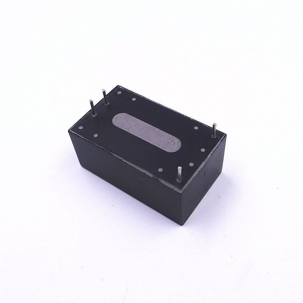 3W HLK-PM01 AC DC 220V To 5V Step Down Power Supply Module Isolated Power Supply Module - a black rectangular electronic component with four metal pins protruding from the bottom.