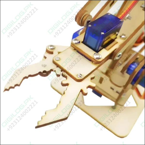 Unassembled 4dof Wooden Robotic Arm In Pakistan