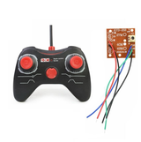 4-channel Car Remote Control 27MHz | Transmitter & Receiver Board Set | Rc Toy Accessories - with red buttons and a separate brown circuit board with four coloured wires.