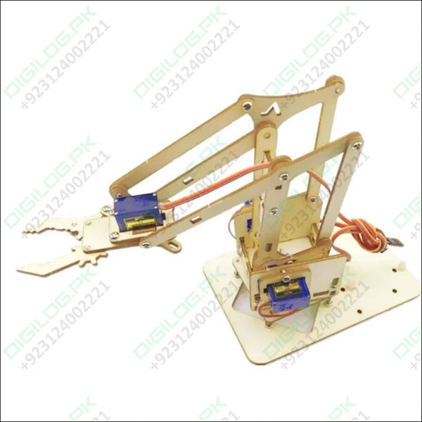 Unassembled 4dof Wooden Robotic Arm In Pakistan