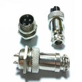 4 Pin 12mm XLR Cable Connector Panel Chassis Mount - three silver-coloured metal circular connectors with four pins and threaded locking rings.