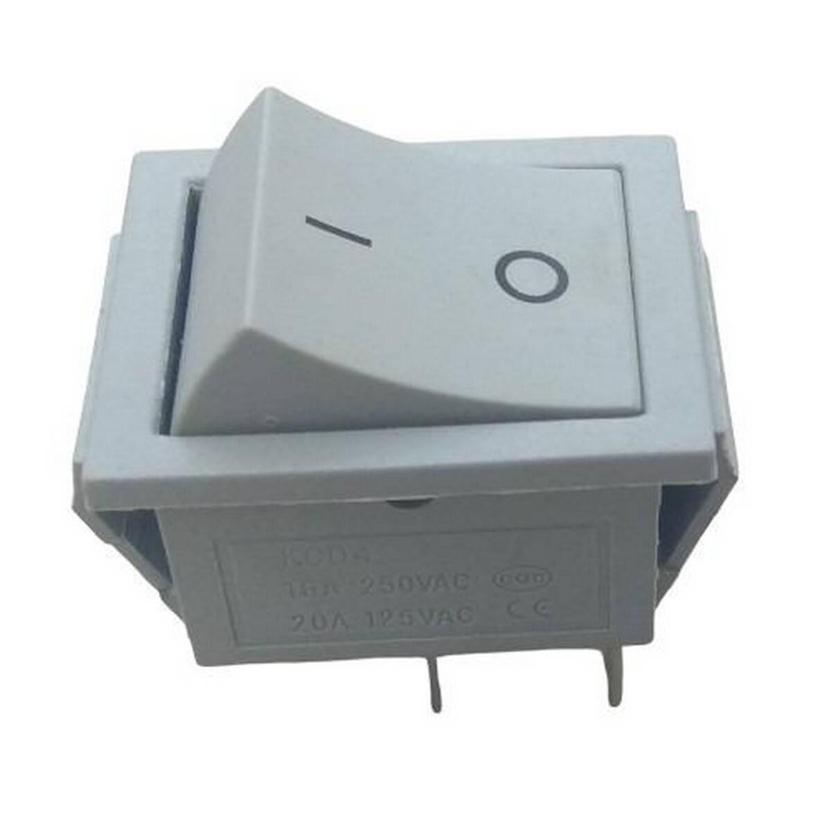 4 Pin 2 Positions On Off Dpst Rocker Power Switch Button - a grey rectangular rocker switch with a toggle marked with a dash and a circle symbol.