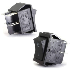 4 Pin 2 Positions On Off Dpst Rocker Power Switch Button - shown as two black rectangular switches with four metal terminals and O/I markings.