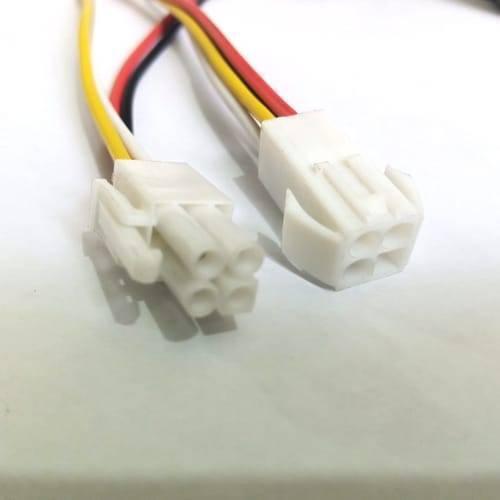 4 Pin Power Connector 12V Atx CPU Power Supply Extension Male To Female Cable Adapter - a white 4-pin male connector and a white 4-pin female connector.