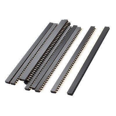 40 Pin 2mm Pitch Female Header - a collection of black, rectangular female pin header strips with gold-plated contacts arranged in a row.