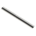 40 Pin 2mm Pitch Male Header - shown as a single straight row of forty black plastic-mounted metal connector pins against a white background.