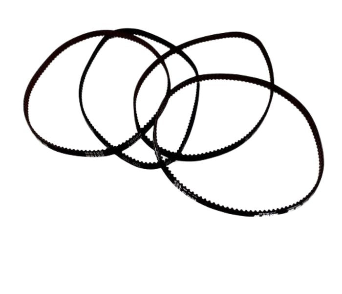 40-s2m-254 Synchro-link Sts (neoprene) Timing Belt - shown as a collection of four black, circular toothed timing belts arranged on a white background.