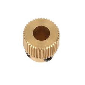 40 Tooth Gear Brass Extruder Wheel Gear for Printer Cr-10 CR-10S S4 S5 Ender 3 Pro - a close-up of a circular, gold-colored brass gear with teeth.