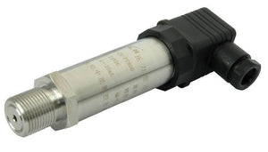 400 Bar 0 To 5V Hydraulic Pressure Sensor GPT230 - a silver cylindrical metal pressure transmitter with a threaded base and a black angled electrical connector.