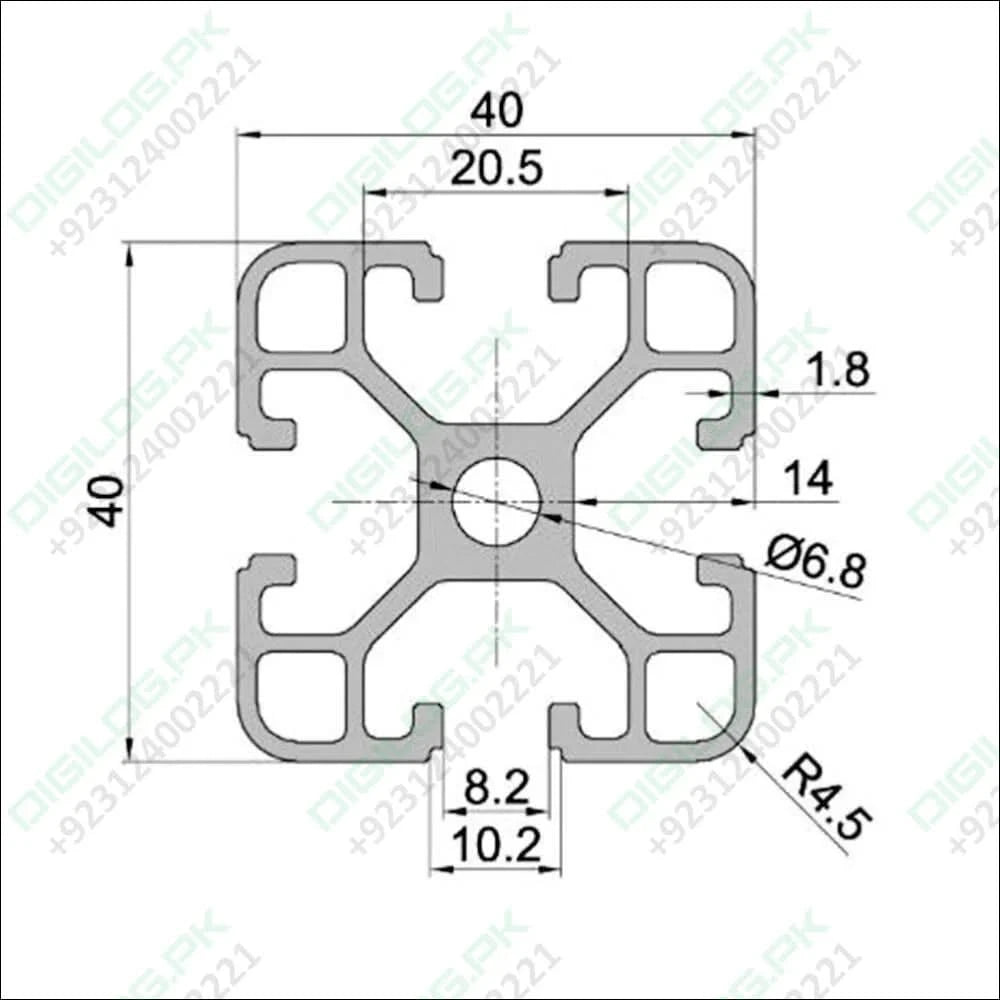 4040 Aluminium Profile Extrusion For Cnc And 3d Printer 1