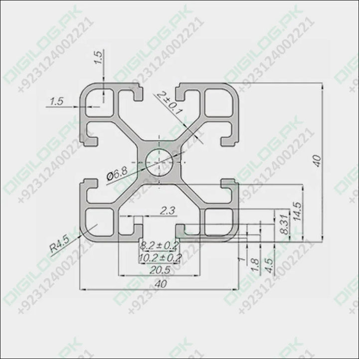 4040 Aluminium Profile Extrusion For Cnc And 3d Printer 1
