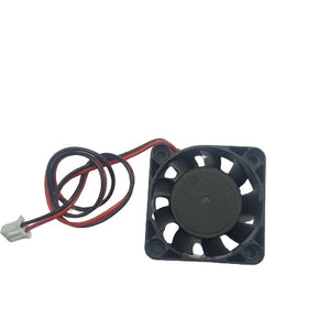 40mm X 40mm X 10mm 4010 12V 0.15A DC Brushless Ball Bearing Cooling Fan 2pin - a black square cooling fan with a two-pin white connector and wires.