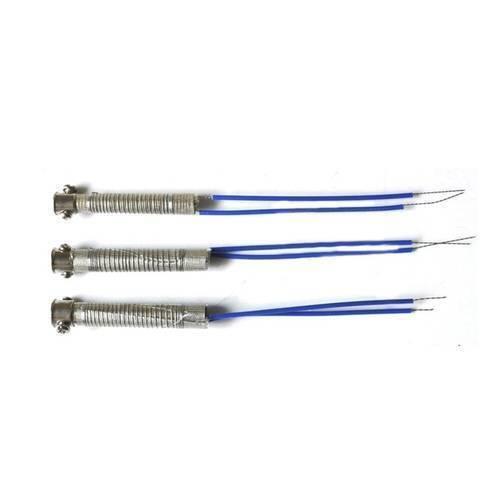 40W 220V Soldering Iron Heating Element Iron Core - three cylindrical metal heating elements with blue wires and exposed wire tips.