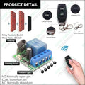 433Mhz Universal Wireless Remote Control Switch DC 12V 1CH RF Relay Receiver Module with Transmitters