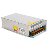 48V 15A Industrial Switching DC Power Supply - a silver metal rectangular unit with a voltage selector switch, terminal block, and adjustment knob.