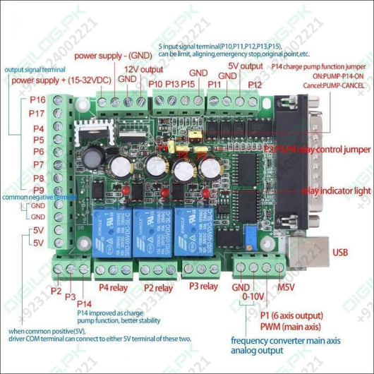 4 Axis 6 Cnc Breakout Board Stepper Motor Driver