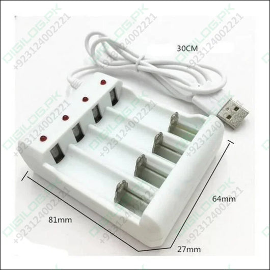 4 Slot Usb Universal Battery Charger Fast Charging Adapter