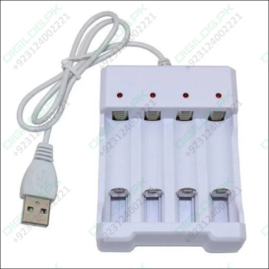 4 Slot Usb Universal Battery Charger Fast Charging Adapter